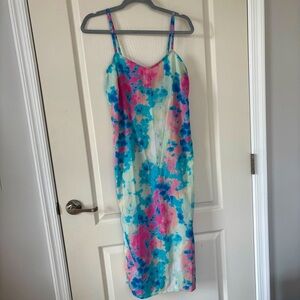 Tie dye sleepwear nightgown